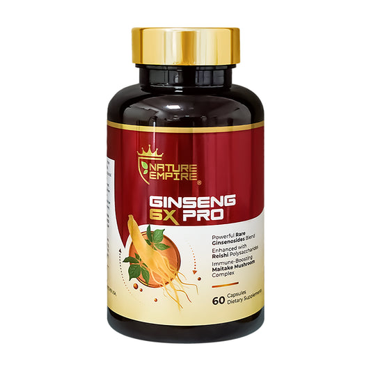 Naturemprire Ginseng 6X Pro - 16 Rare Ginsenosides & Reishi Mushroom Complex, Immune Support Supplement with Maitake Beta-Glucans, Herbal Energy Booster, 60 Vegetarian Capsules